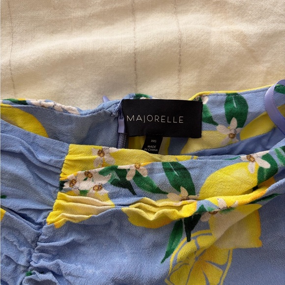 MAJORELLE Asymmetrical Lemon Print Skirt - Picture 2 of 4